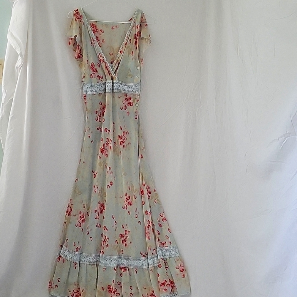 Vintage silk and lace dress
